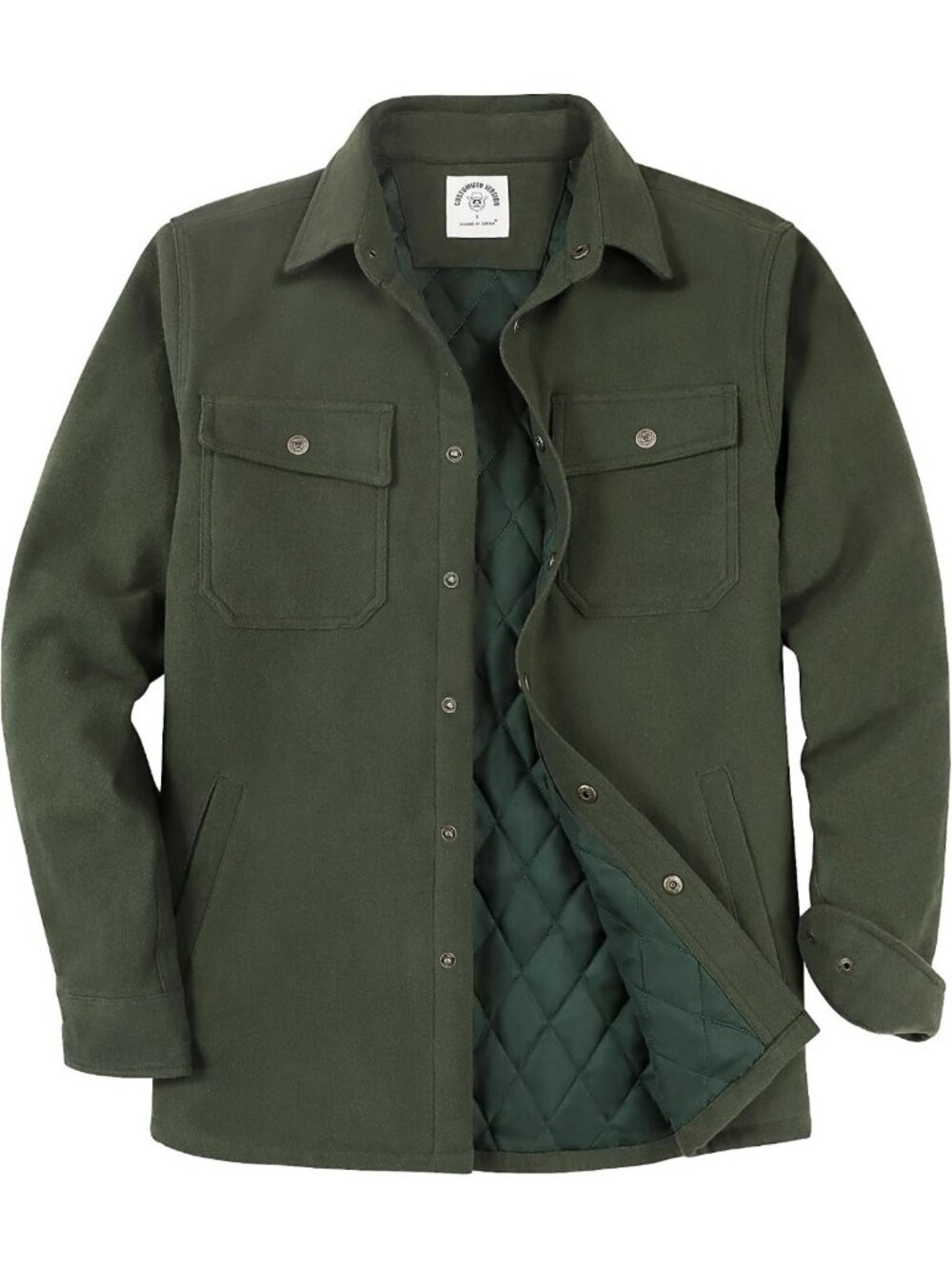 Cozy Flannel Shirt for Men | Warm Lined Lightweight Jacket with Snap Closure